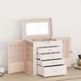 Jewellery Box 5-Layer with Mirror Lockable White Image 3