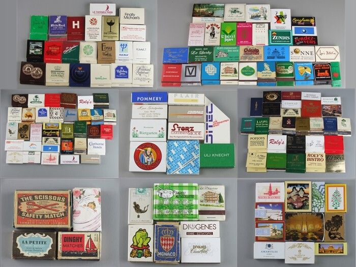 146 Collectable Souvenir Matches, Matchbooks, Match Boxes