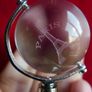 3d Laser Engraved Crystal Sphere with a Sandblasted Image 3