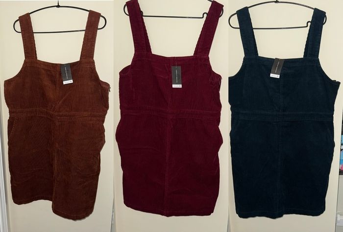 Dorothy Perkins Solid Corduroy Pinafore Dresses