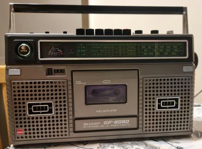Sharp GF-8080 Stereo Radio Cassette Boombox (Vintage 1977) - Working.