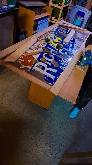 Vintage Irish Enamel sign from late 1800's