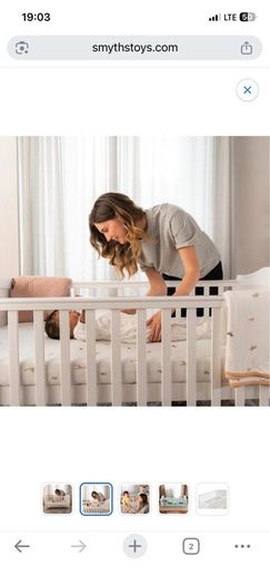 Nested Sorrento Wooden Cot Bed White