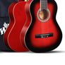 3/4 Classical Guitar for Kids Teenager Students Beginners with Nylon-String (36 Inches, Red Glossy) Image 3