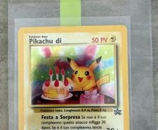 Pikachu's Birthday (Italian) 2001 Wizards of the Coast Black Star Promo