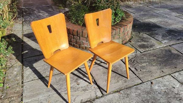 Brutalist mid century chairs