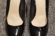 PIECES Black Patent Heels - Size 4
