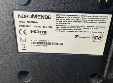 42 inch NordMende Full HD TV Working Perfectly ( no remote)