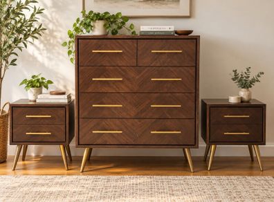40% Off Retail | Matching Bedroom Dresser + Side Tables