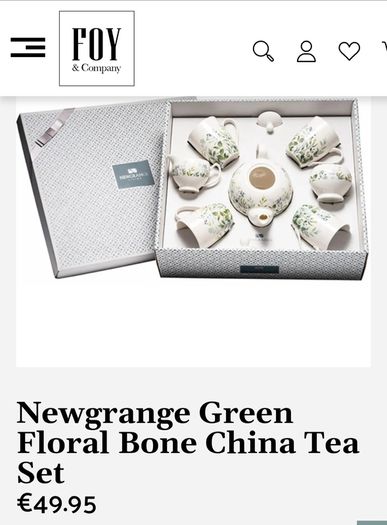 Newgrange bone china 7 piece tea set