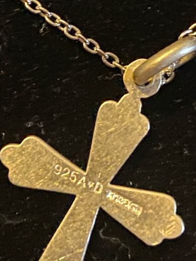 Sterling silver cross on a 925 chain