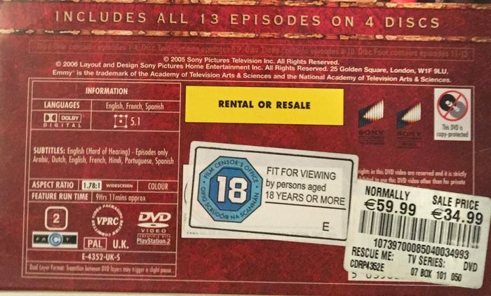 Rescue Me - Season 2 (2005) [DVD TV Boxsets]