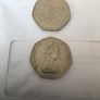 Old 50p coins. Image 4
