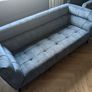 Navy Velvet Sofas (Harvey Norman) Image 2