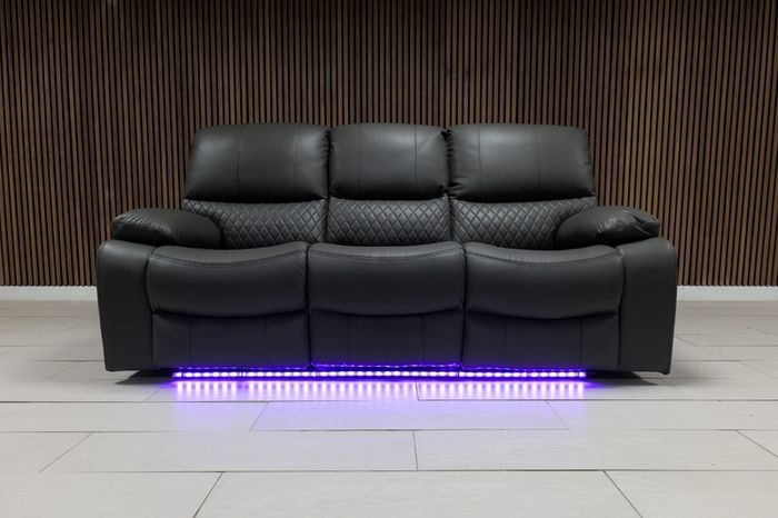 Rita 3+2 Dark Grey Electric Leather Recliner Sofa