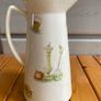 Beautiful Rare Vintage Aynsley Fine Bone China Edwardian kitchen garden - Jug and Wash Bowl Image 5