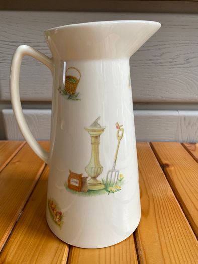 Beautiful Rare Vintage Aynsley Fine Bone China Edwardian kitchen garden - Jug and Wash Bowl