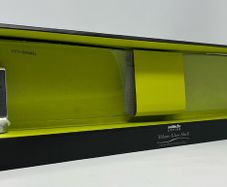 Sabichi Aspire Milane Glass Shelf. Wall mounted tempered glass shelf with chrome plated fixtures. Product code: 102010.