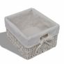Wooden Cabinet 3 Left Weaving Baskets White Image 6