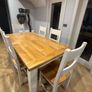 Solid Oak Extendable Dining Table & 6 Chairs - off white/cream Image 8