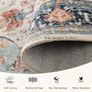 Machine Washable Rugs 90x150 cm Vintage Area Rug Low Pile Anti-Slip Carpet with Print Pattern for Living Room Bedroom Home Office Indoor Beige/Blue/Orange Image 5