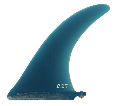 Surf System AKT 7.5" Longboard Surfboard Fibreglass Fin Smoke- Red - Navy