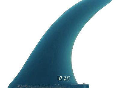 Surf System AKT 7.5" Longboard Surfboard Fibreglass Fin Smoke- Red - Navy