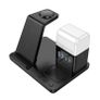 Hoco CQ9 Crown 3-in-1 Night Light Wireless Fast Charger with Clock 15W Black Image 3