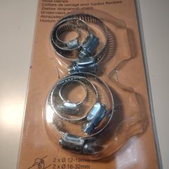Hose Clamp Set Adjustable Large Hose Duct Pipe Clamps Steel  set of 6 - 3 different sizes Free viewing