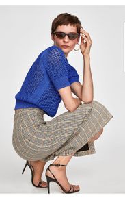 ZARA checked pencil skirt size 8