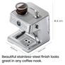 15 Bar Espresso Machine with Milk Frother, Barista Steam Wand, Professional Coffee Maker with Coffee Grinder, 30 Grind Settings, 3L Removable Water Tank - Stainless Steel Image 2