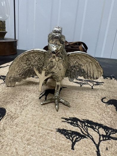 Vintage Silver-Tone Fighting Rooster Figurine