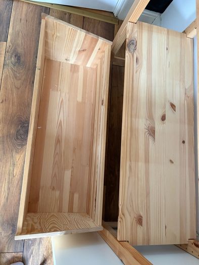 Solid pine open shelving unit IVAR