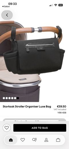Double Out and About Buggy with Raincover + Storksak Stroller Organiser + pair buggy bag clip attachments + hand warmer