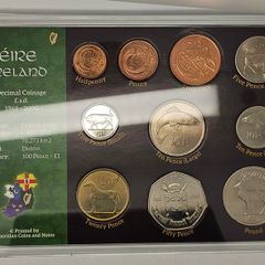 Ireland Decimal Coinage Set 1969-2000 Uncirculated in Plastic Holder