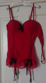 Beautiful Oh la la Cheri Red Corset\Basque