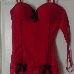 Beautiful Oh la la Cheri Red Corset\Basque