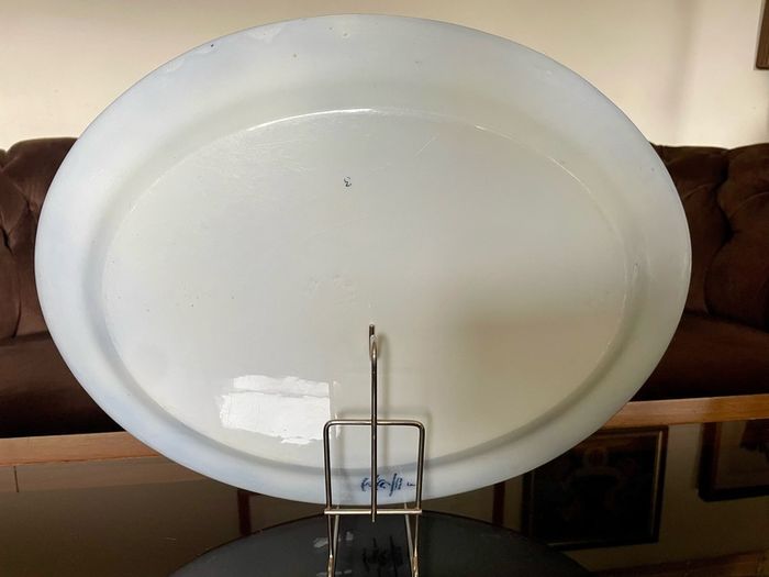 Antique Art Deco Cambridge Pattern Oval Serving Platter Meat Platter Hollinshead & Kirkham England ca 1910