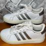 Adidas Grand Court Lifestyle Tennis Ladies Trainers White/Silver Stripes UK5 EUR38 Image 4
