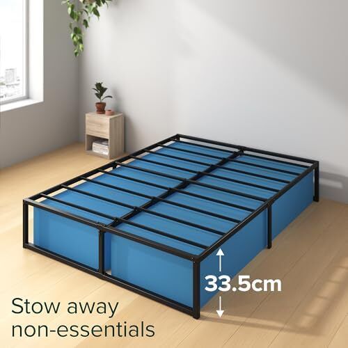 Double Bed Frame - 4ft6 (135 x 190 cm) - 14.2 Height - Metal Bed Base