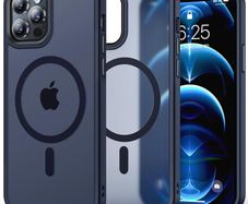 For Apple iPhone 12 / 12 Pro Skin-Feel Magnetic Magsafe Case Blue