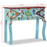 Console Table Solid Mango Wood Blue Hand Painted Image 2