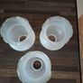 3 Vintage frosted glass light shades Image 2
