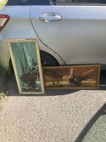 Bill hawkes artist 1960s 1970s signed framed oil paintings free postage