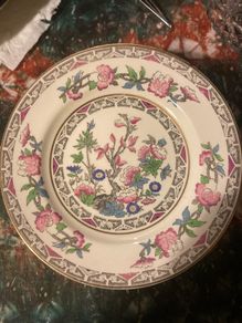 Vintage Indian tree design salad plates free postage