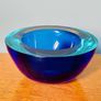 Mid Century Sommerso Murano Glass bowl Flavio Poli Image 2
