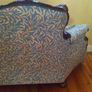 Antique Victorian Mahogany Love Seat - Upholstered in Original William Morris "Willow Bough" Woven Fabric - Arts and Craft Image 8