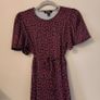 Purple Black Heart Jersey Midi Dress Image 5