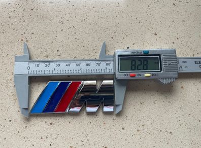 BMW M Power 3D  Rear 82mm Chrome  Stickers