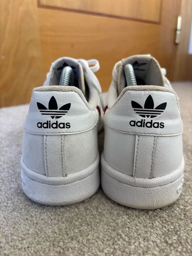 Womens Adidas Continental 80 white trainers